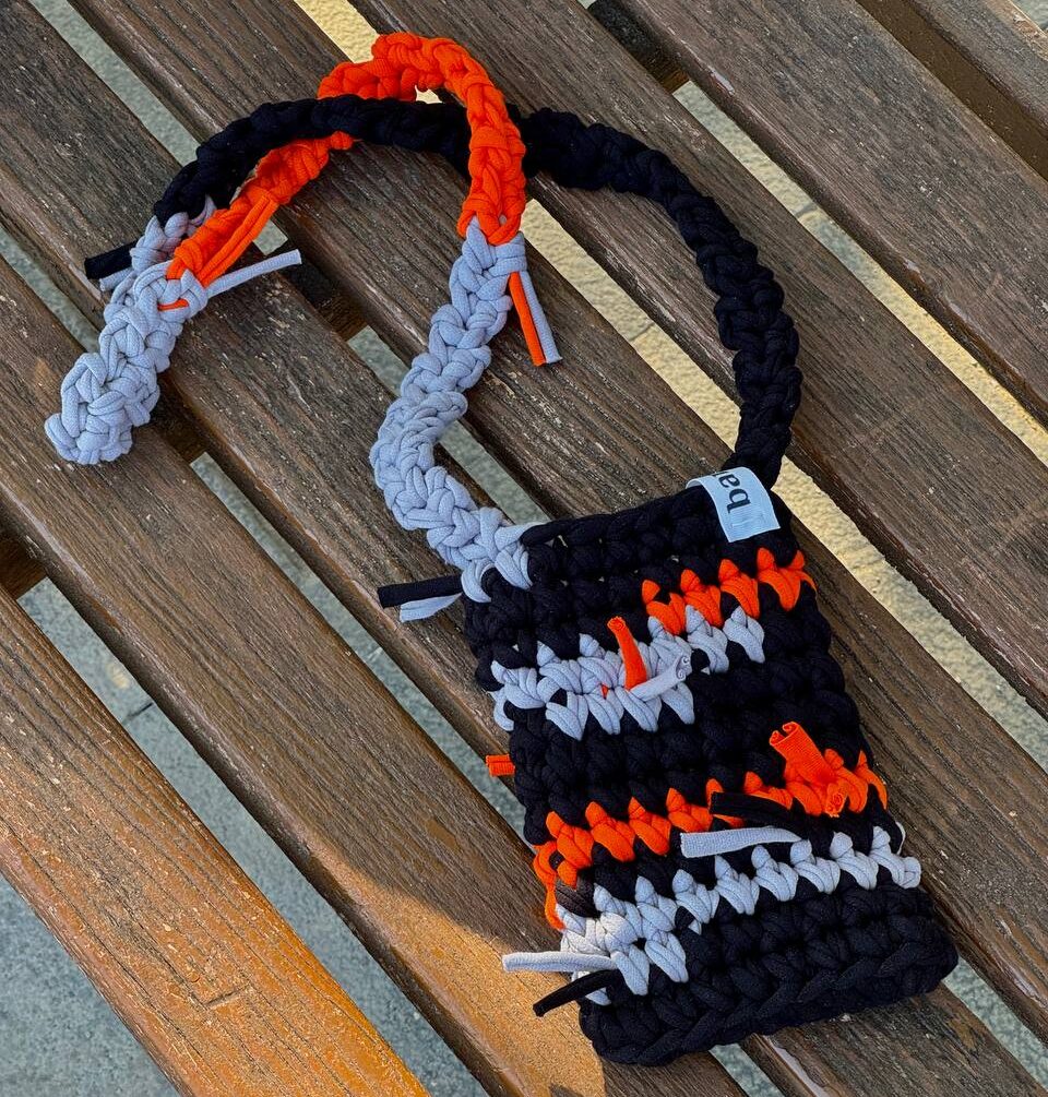 MOLLY BAG in black and orange colors