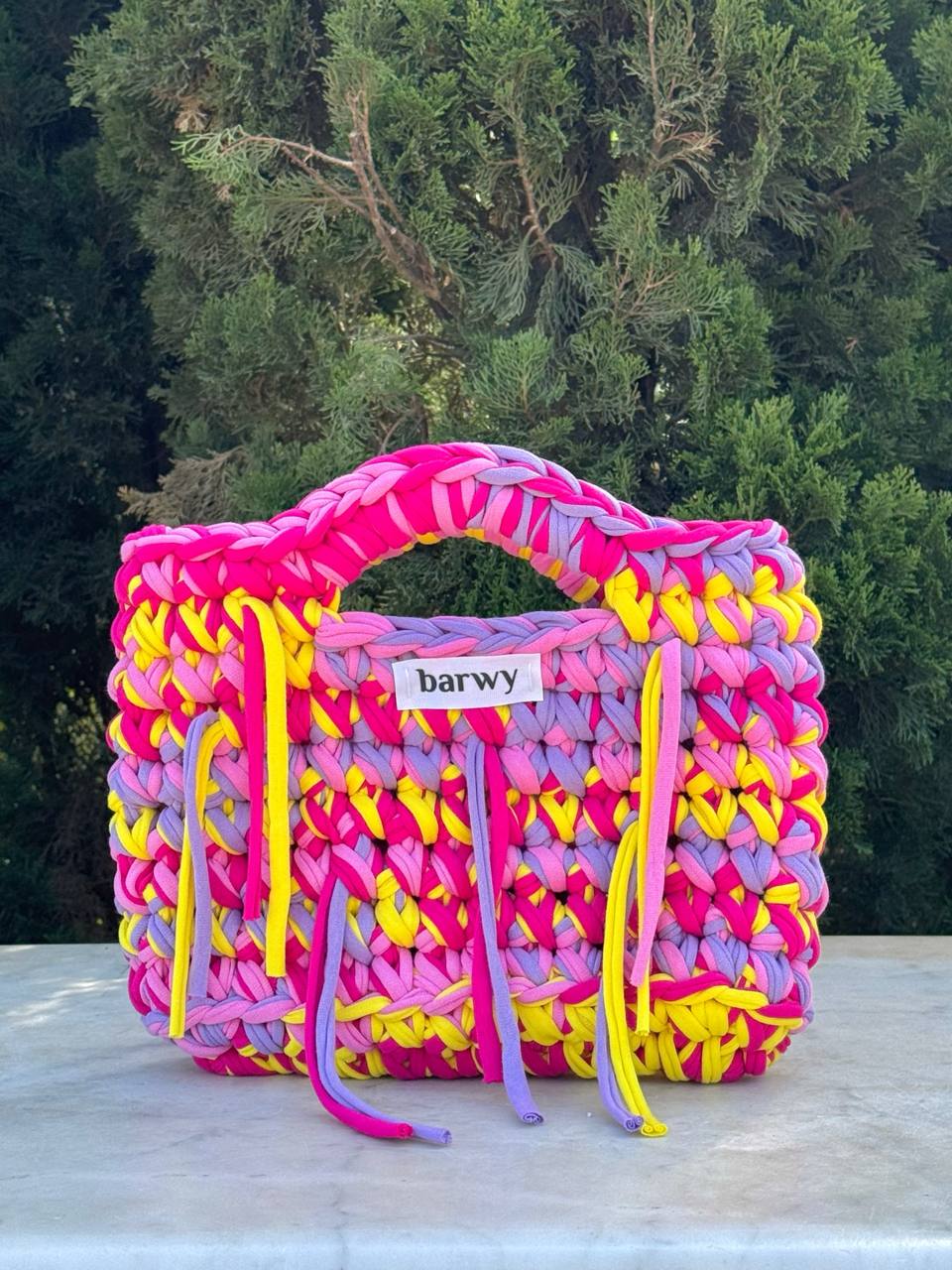 LULU BAG in pink and yellow colors
